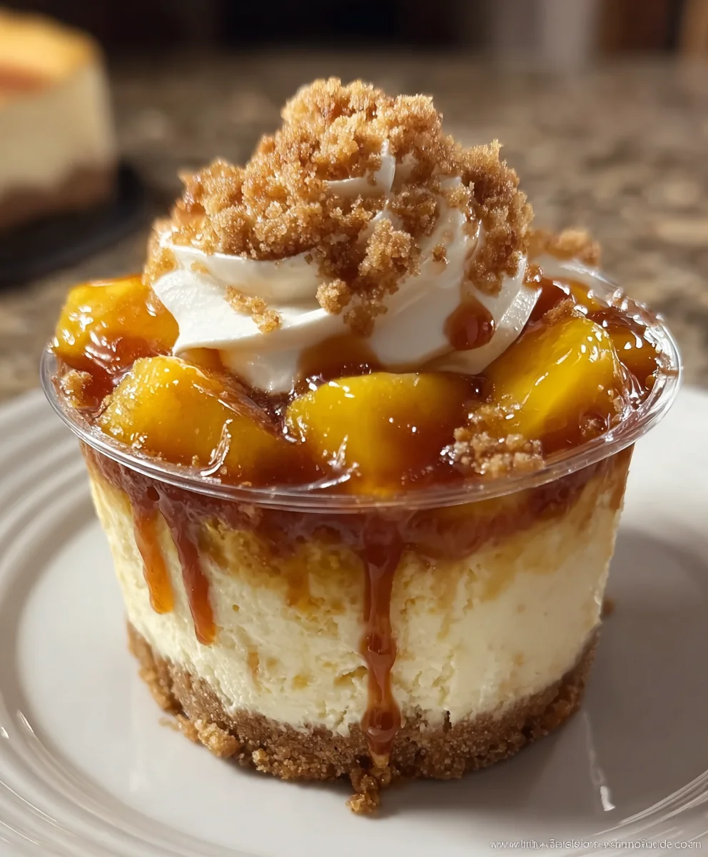 Peach Cobbler Cheesecake-Decadent Dessert
