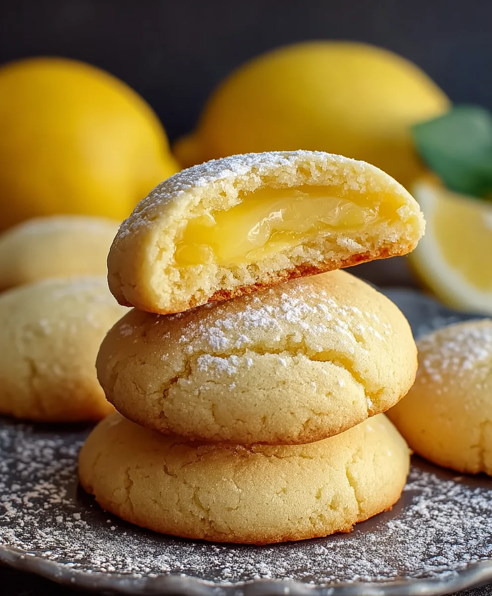 Zesty Stuffed Lemon Cookies-Sweet & Tangy Delight