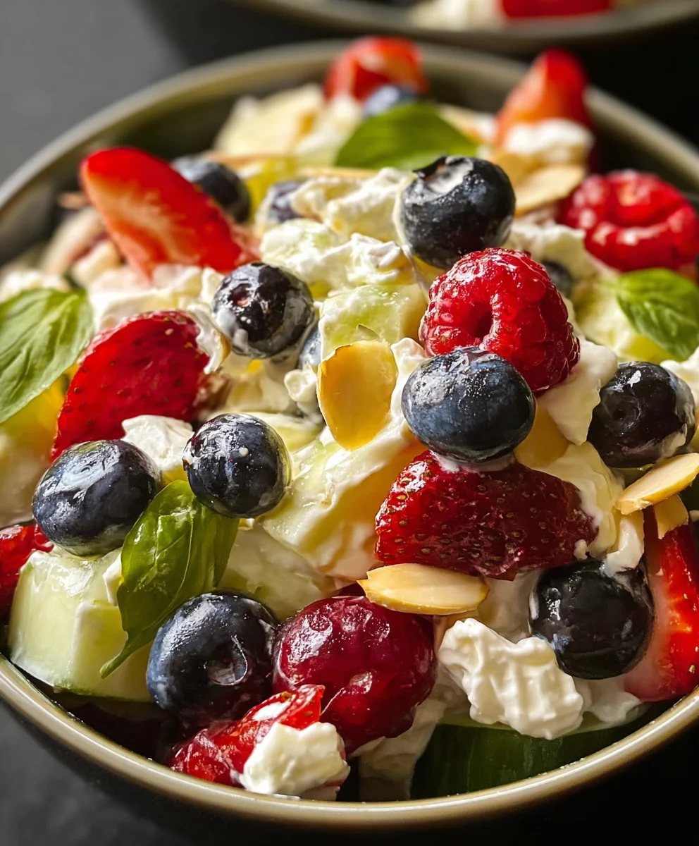 Red White Blue Salad- Festive & Fresh- Easy Recipe