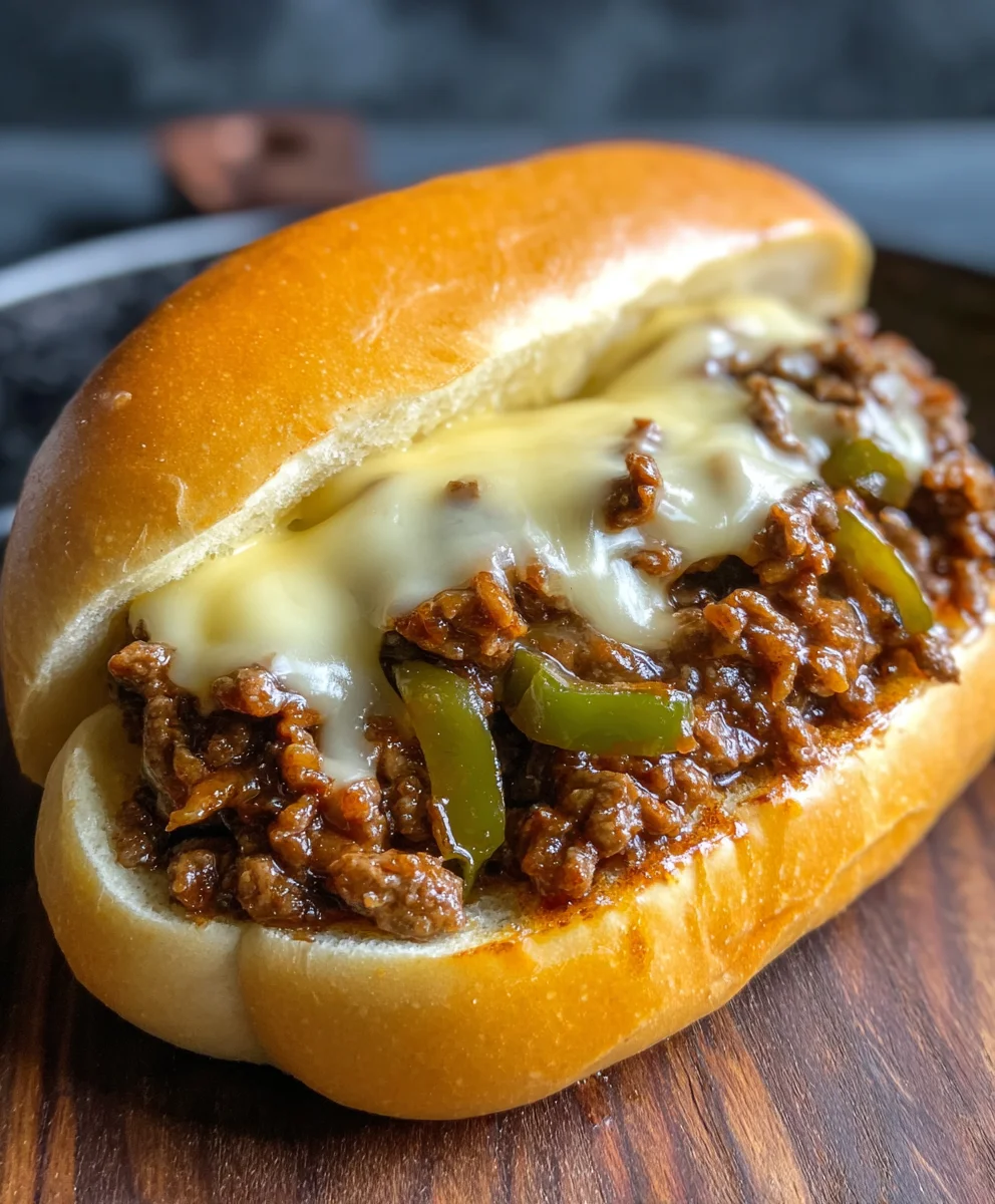 Philly Cheesesteak Sloppy Joes- Easy Dinner Recipe