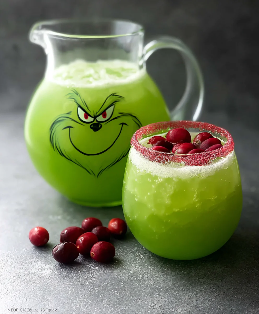 Grinch Punch Recipe - Fun Non-Non-Non-Alcoholic Alternativeic Holiday Drink