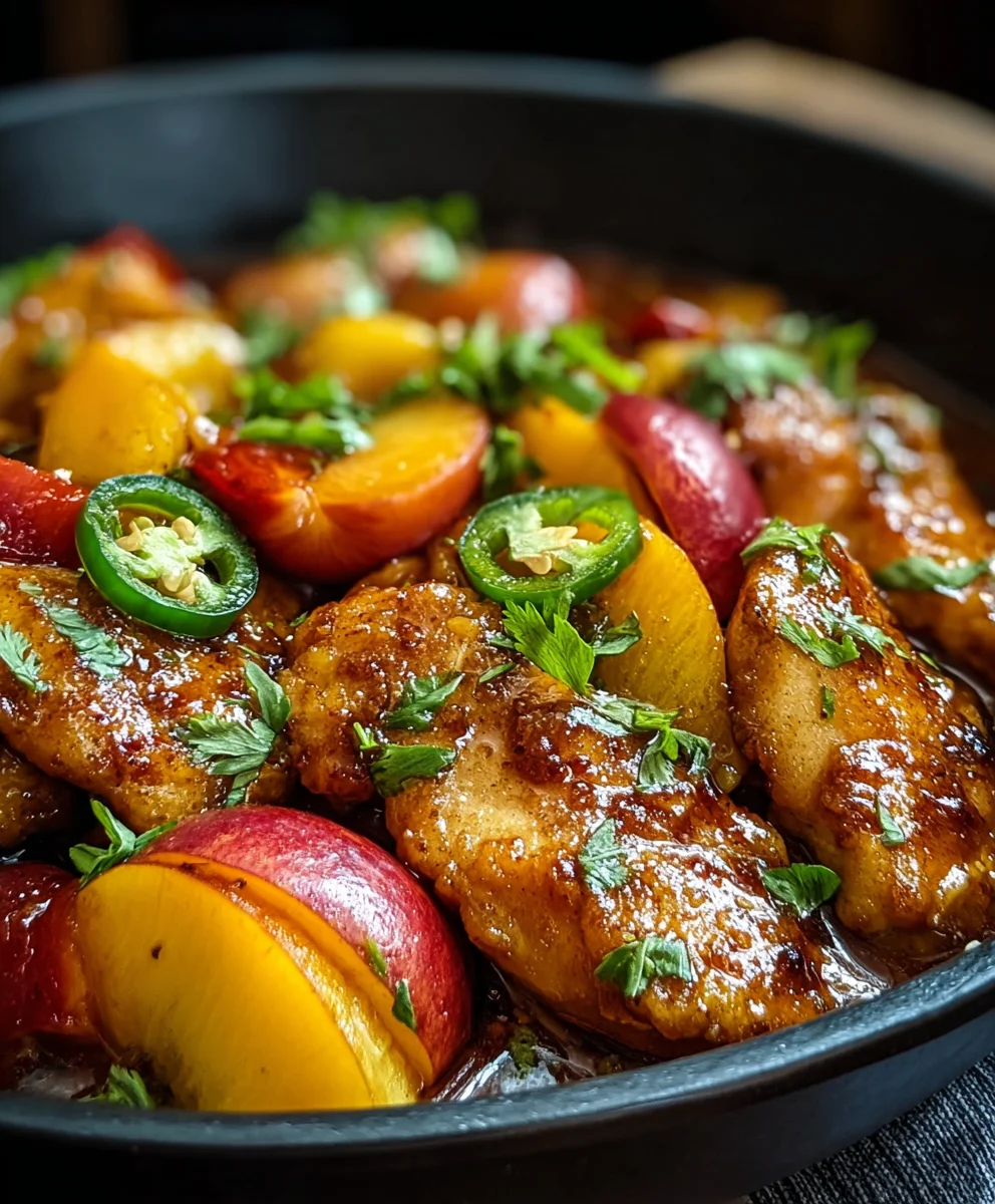 Spicy Sweet Jalapeno Peach Chicken Recipe-Taste Explosion