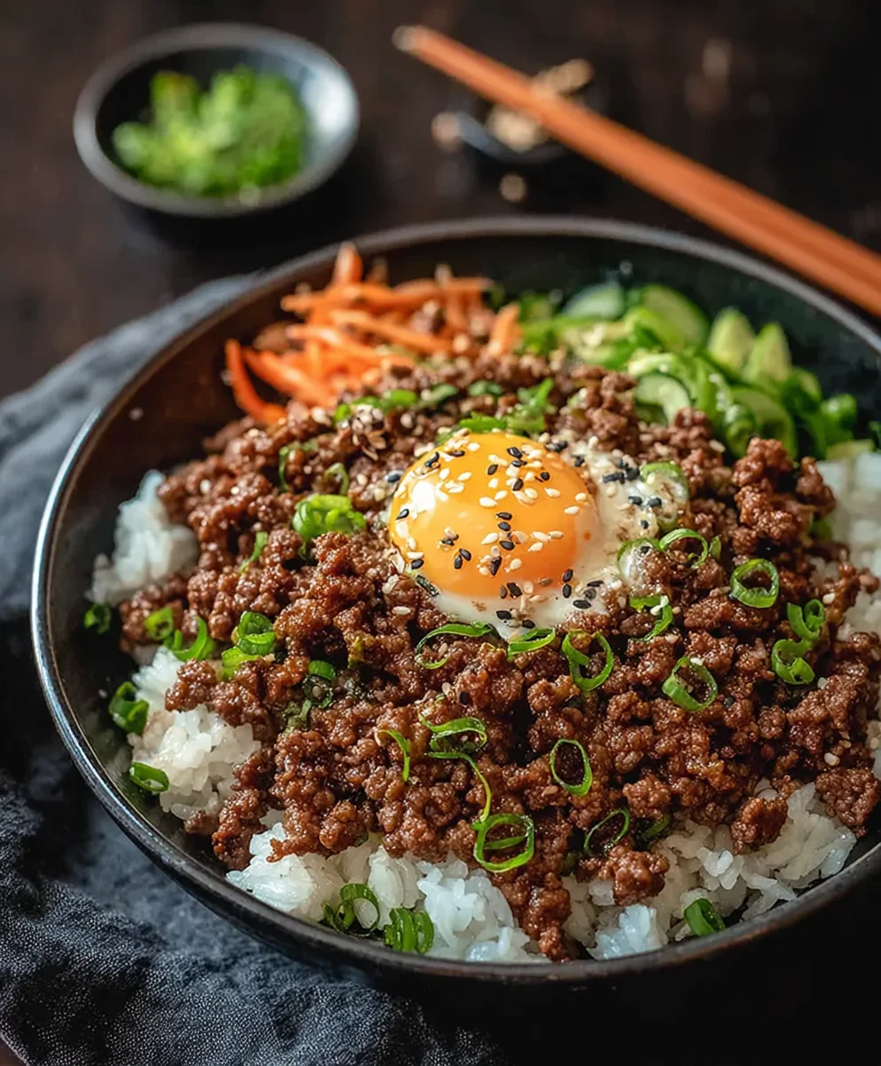 25-Minute Korean Ground Beef Bowl- Easy Weeknight Meal