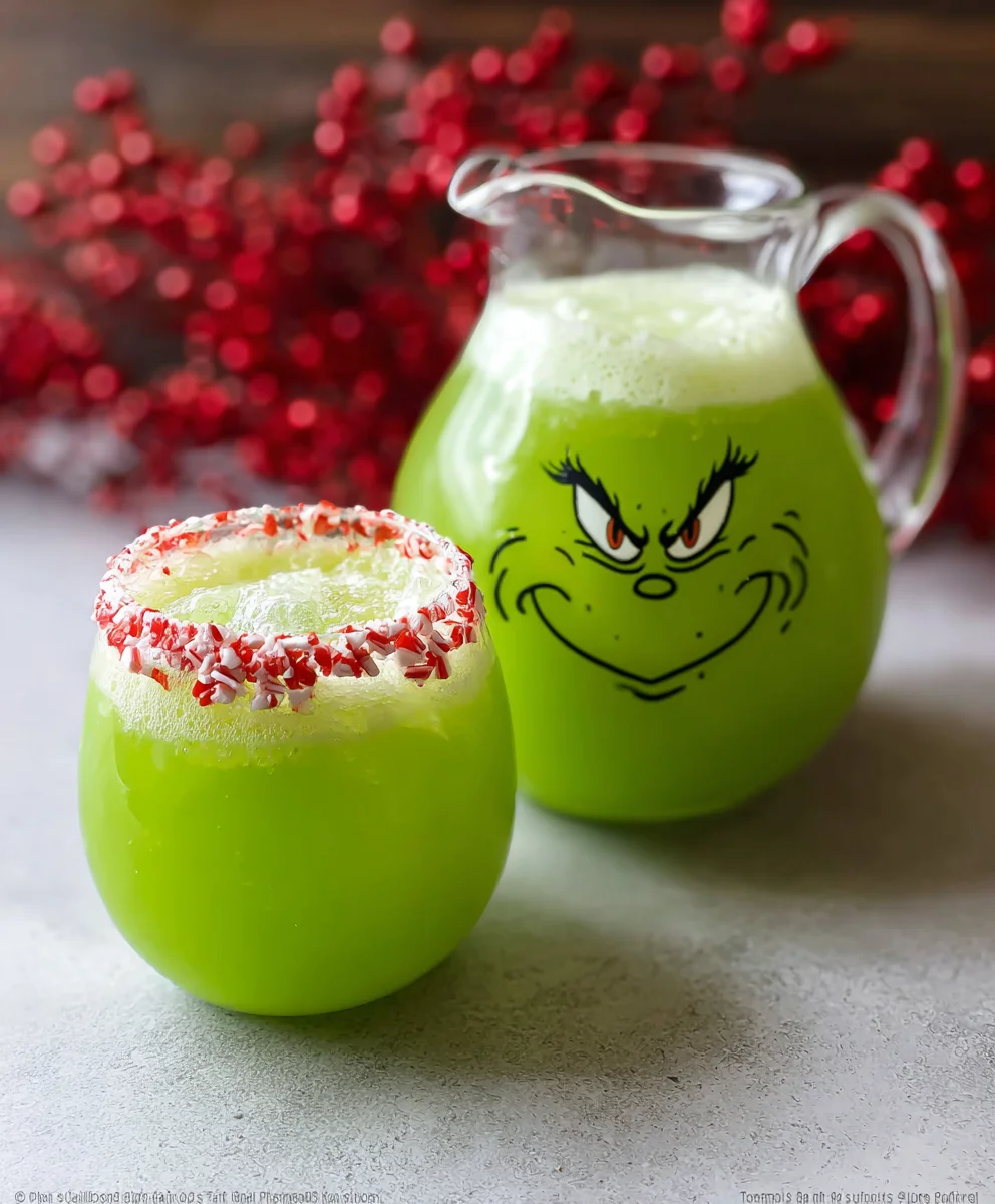 Grinch Punch Recipe - Fun Non-Non-Non-Alcoholic Alternativeic Holiday Drink
