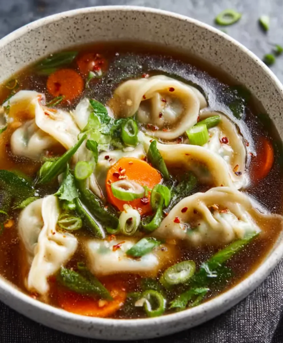 Hearty Beef Potsticker Soup Recipe- Comforting & Easy