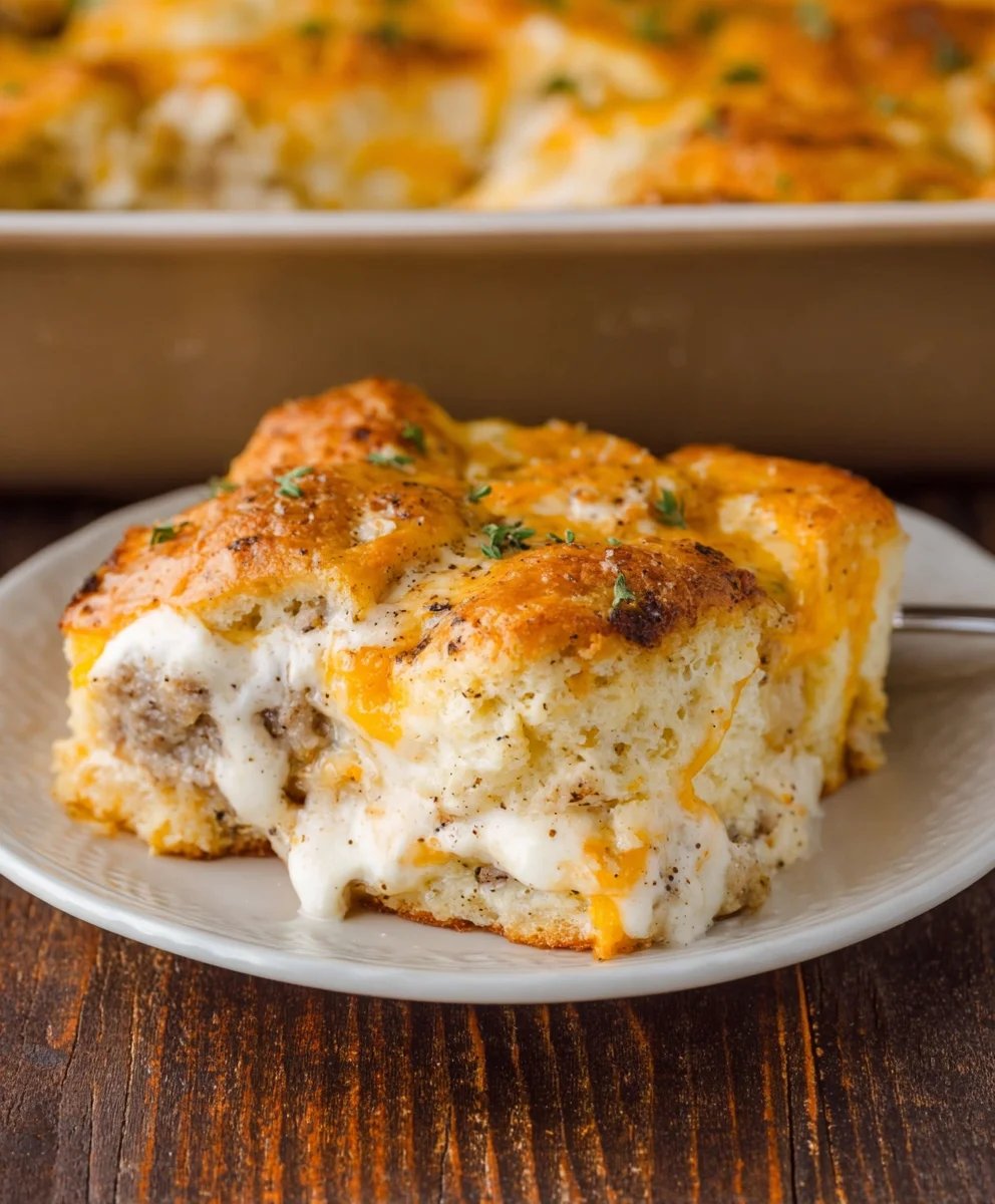Easy Beef Biscuits and Gravy Casserole Recipe