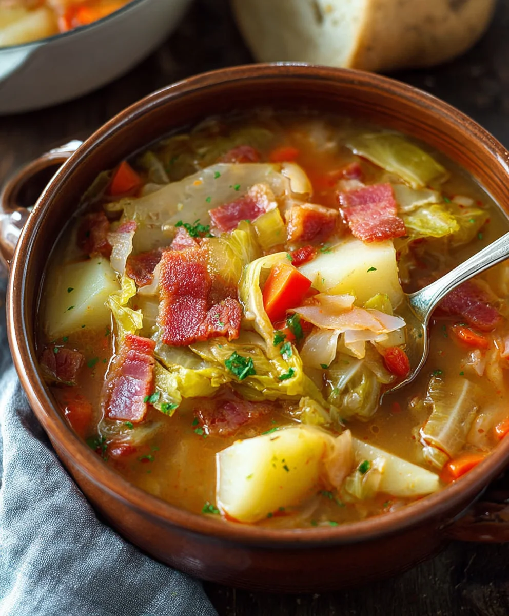 Irish Beef Beef Bacon Cabbage Potato Soup Recipe