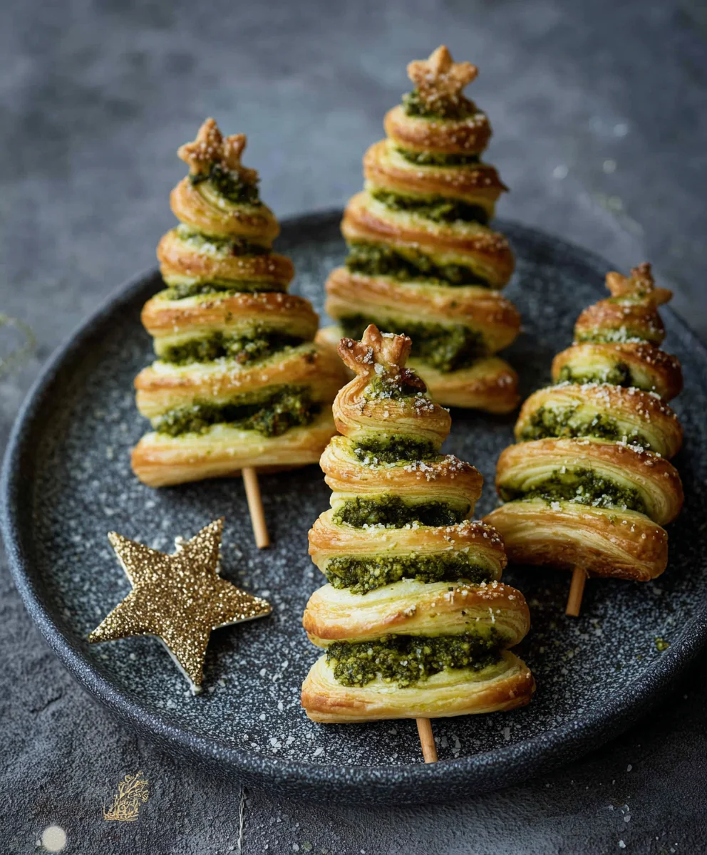 Pesto Puff Pastry Christmas Trees Festive Recipe