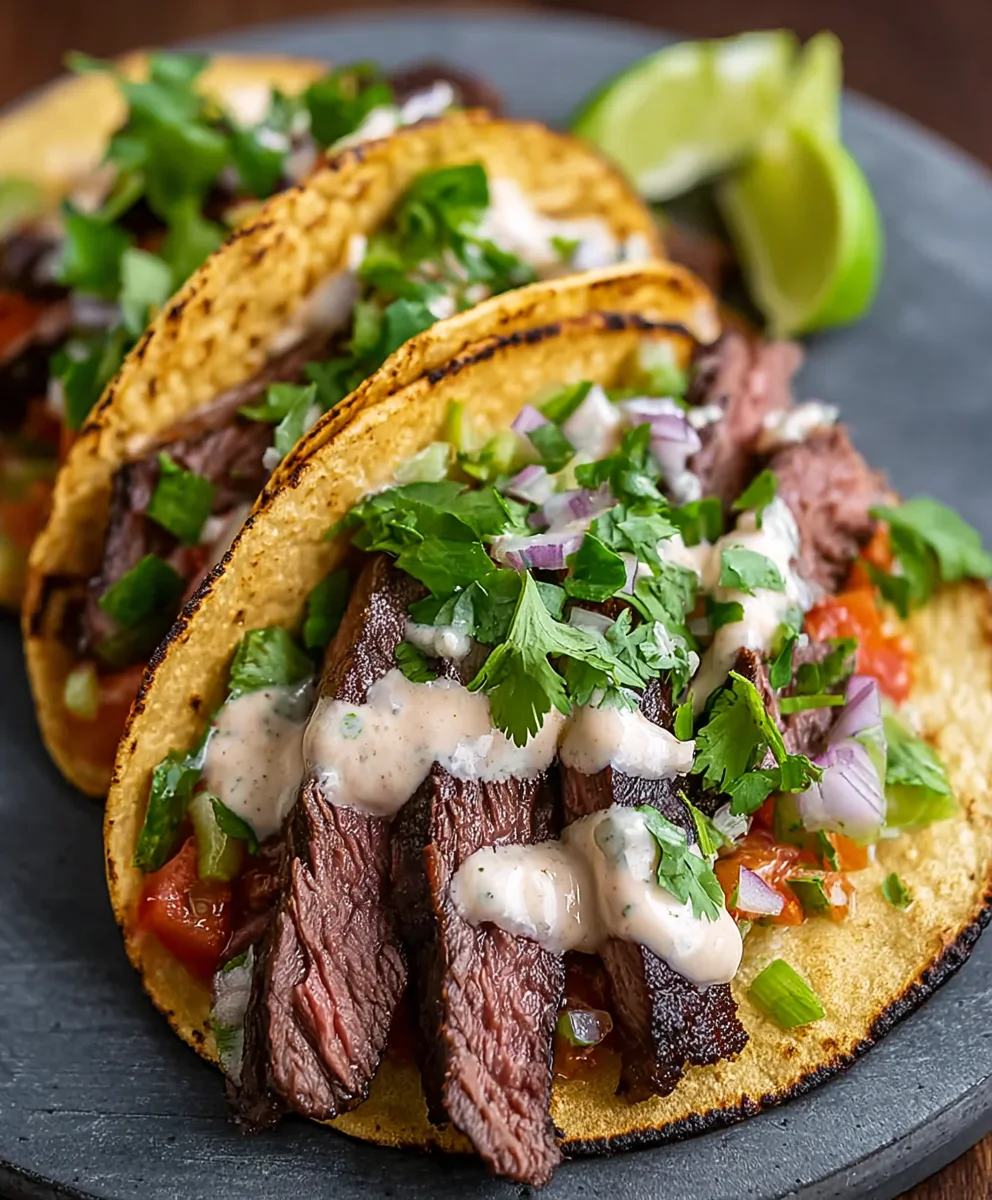 Beef Steak Tacos Chipotle Crema Recipe