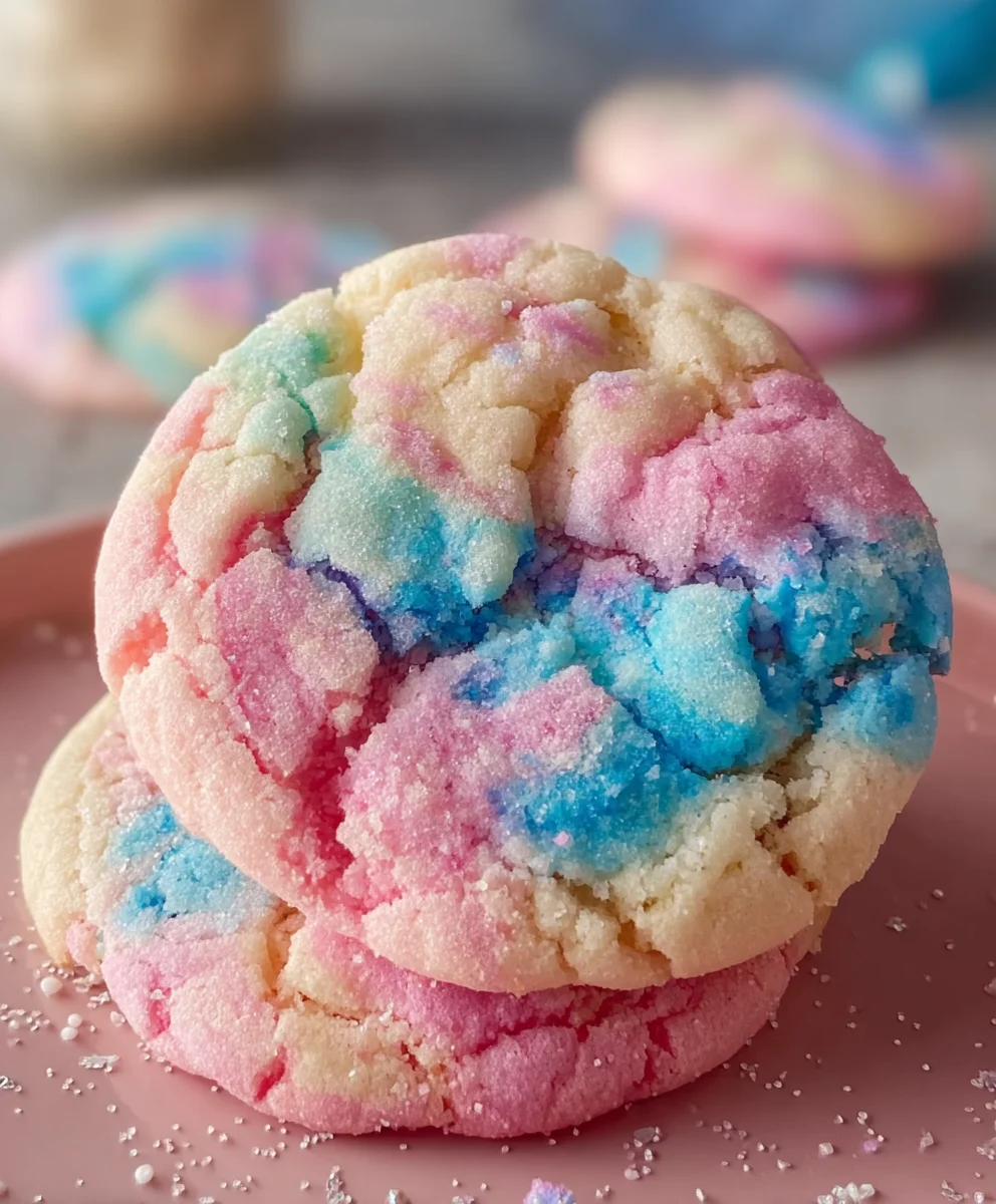 Fluffy Cotton Candy Cookies-Dreamy Sweet Treats