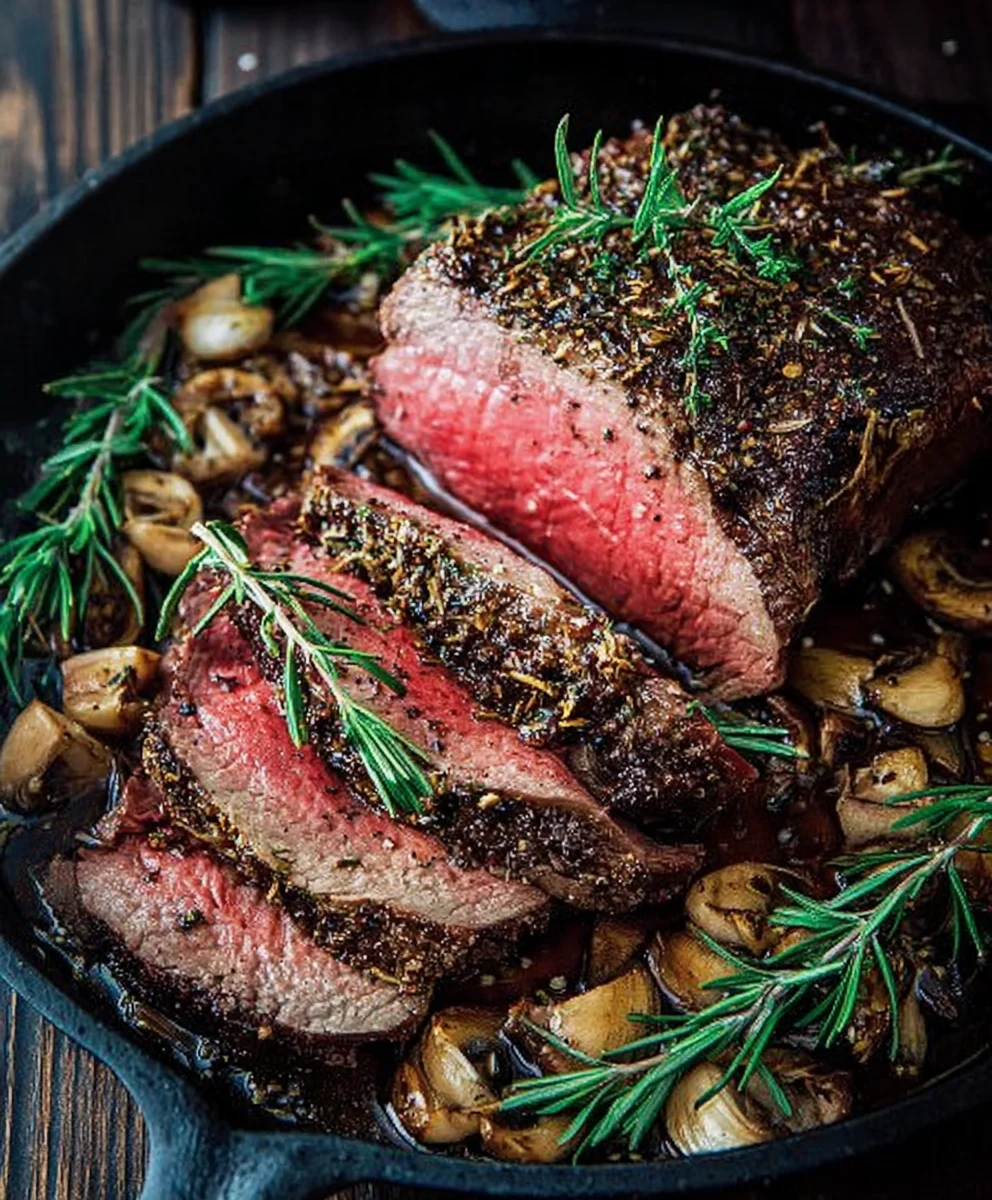 Rosemary Garlic Roast Beef Recipe-Easy Flavorful