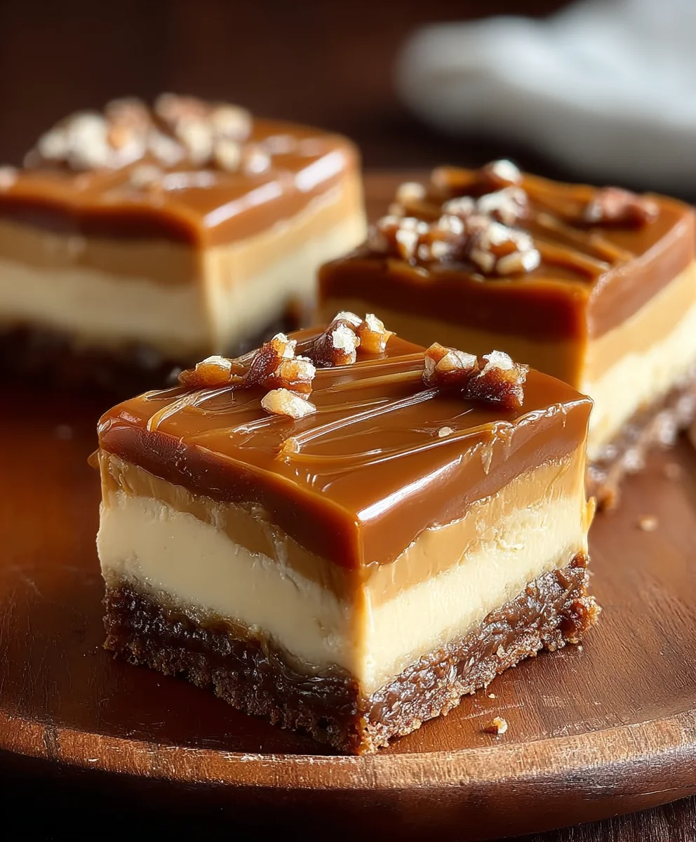 Dulce de Leche Cheesecake Bars-Creamy Sweet Delight