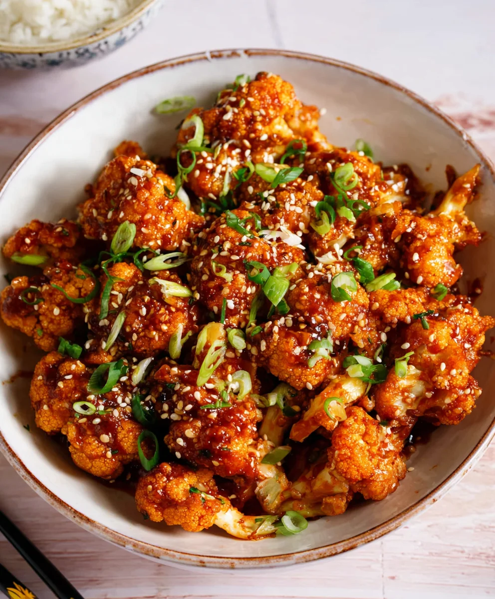 Sticky Sesame Cauliflower- Easy Vegan Bites