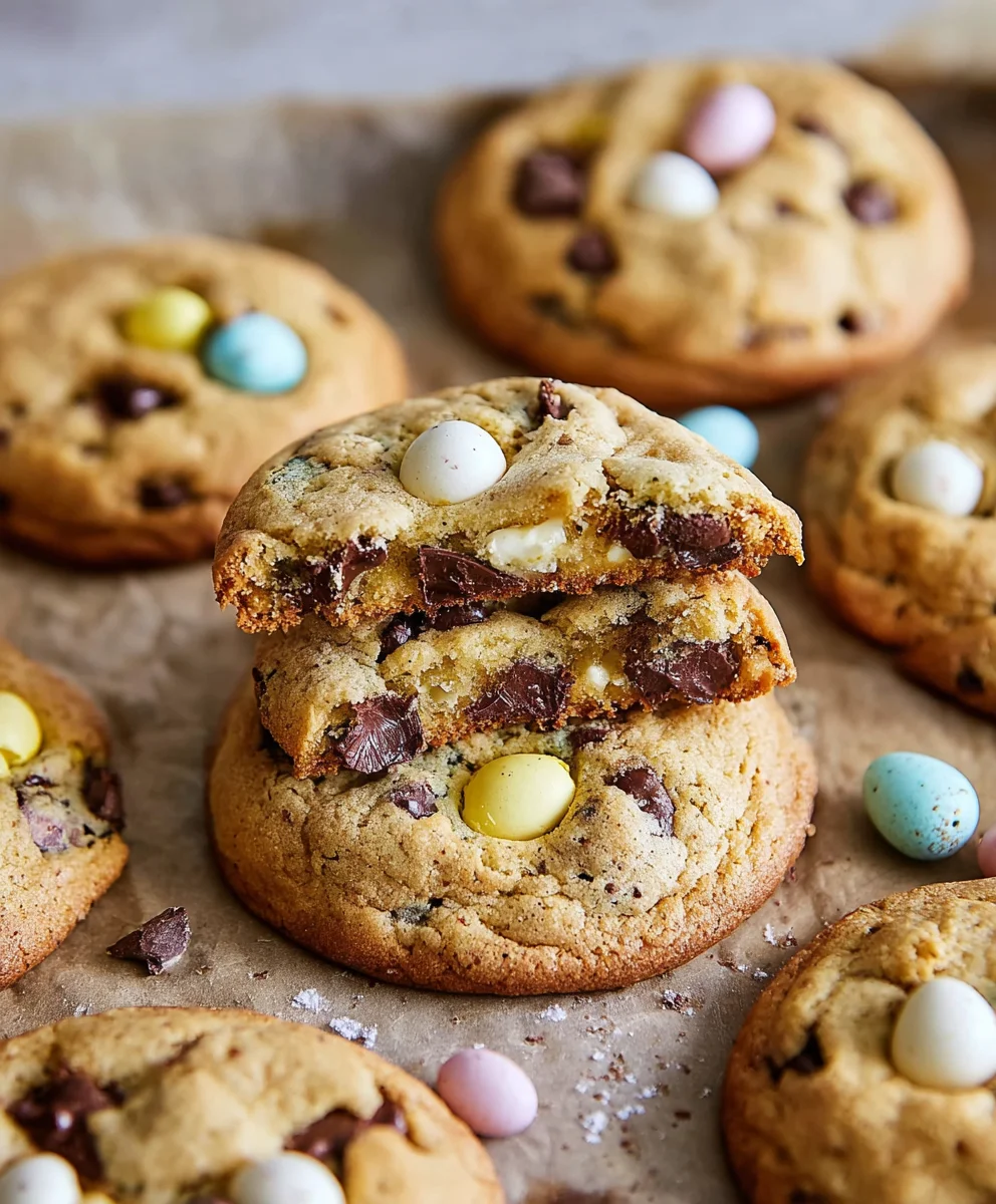 Thick Chocolate Chip Mini Egg Cookies Recipe