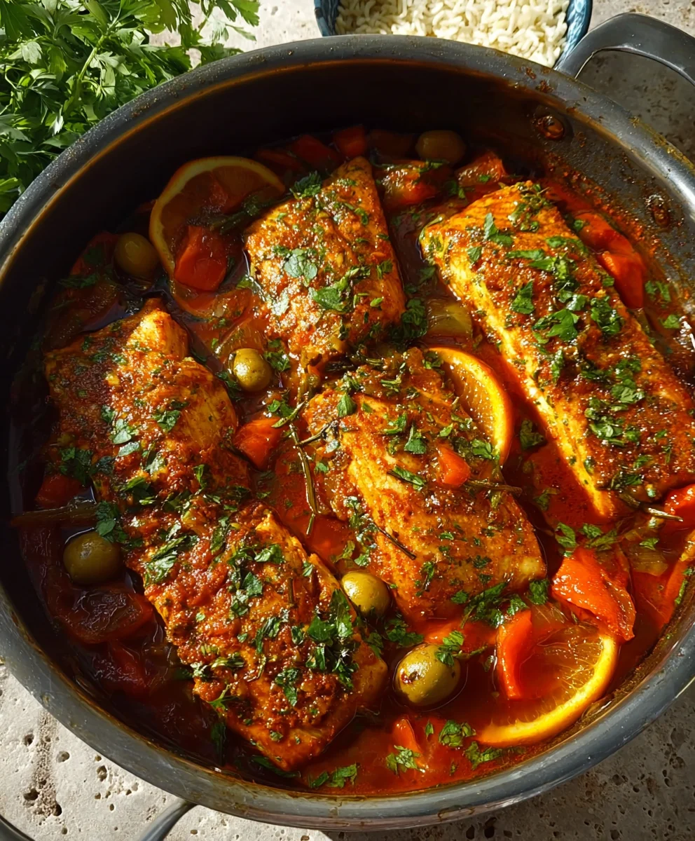 Spicy Moroccan Fish Recipe-Rich Sauce