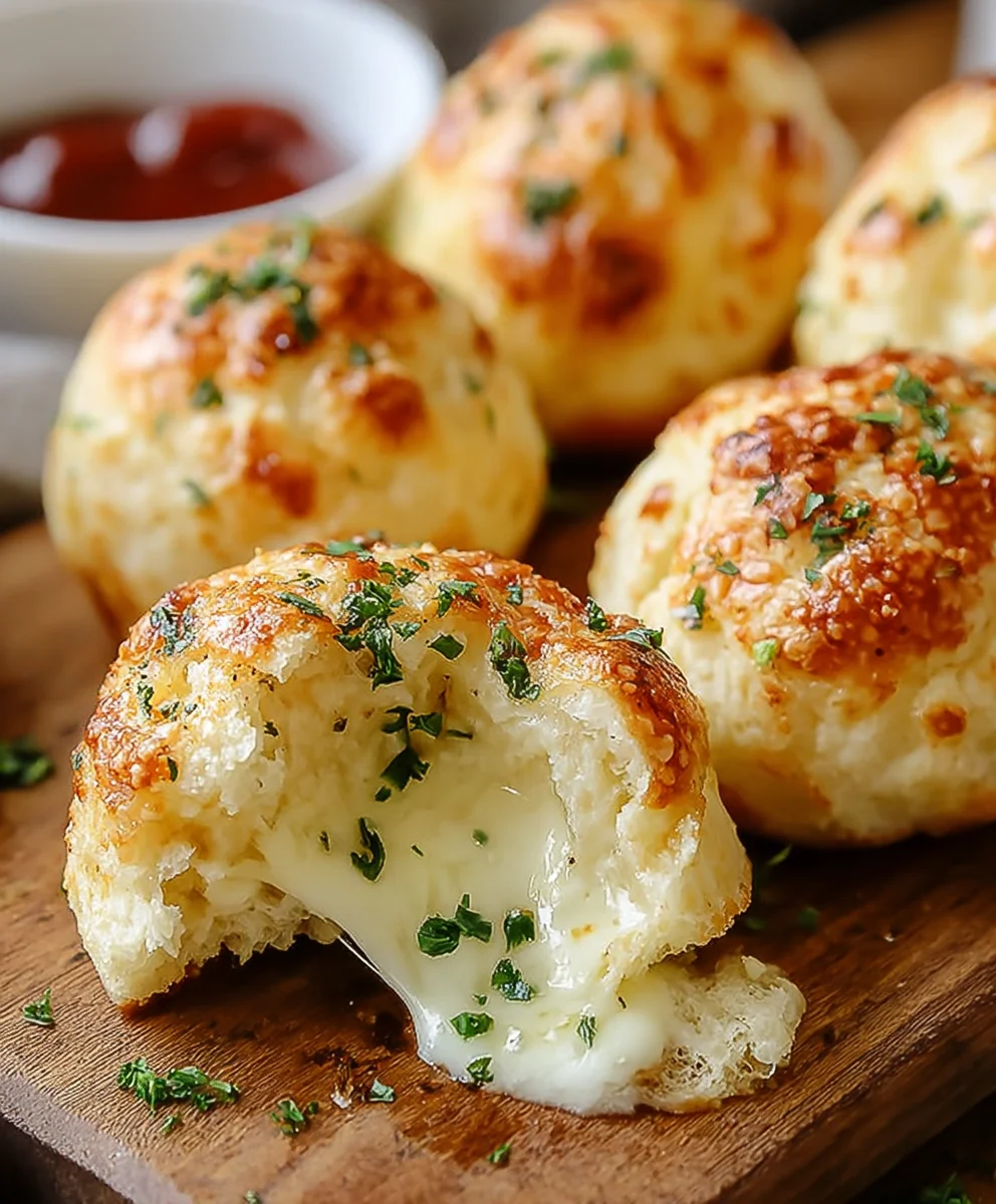 Gooey Mozzarella Biscuit Bombs-Cheesy Bites