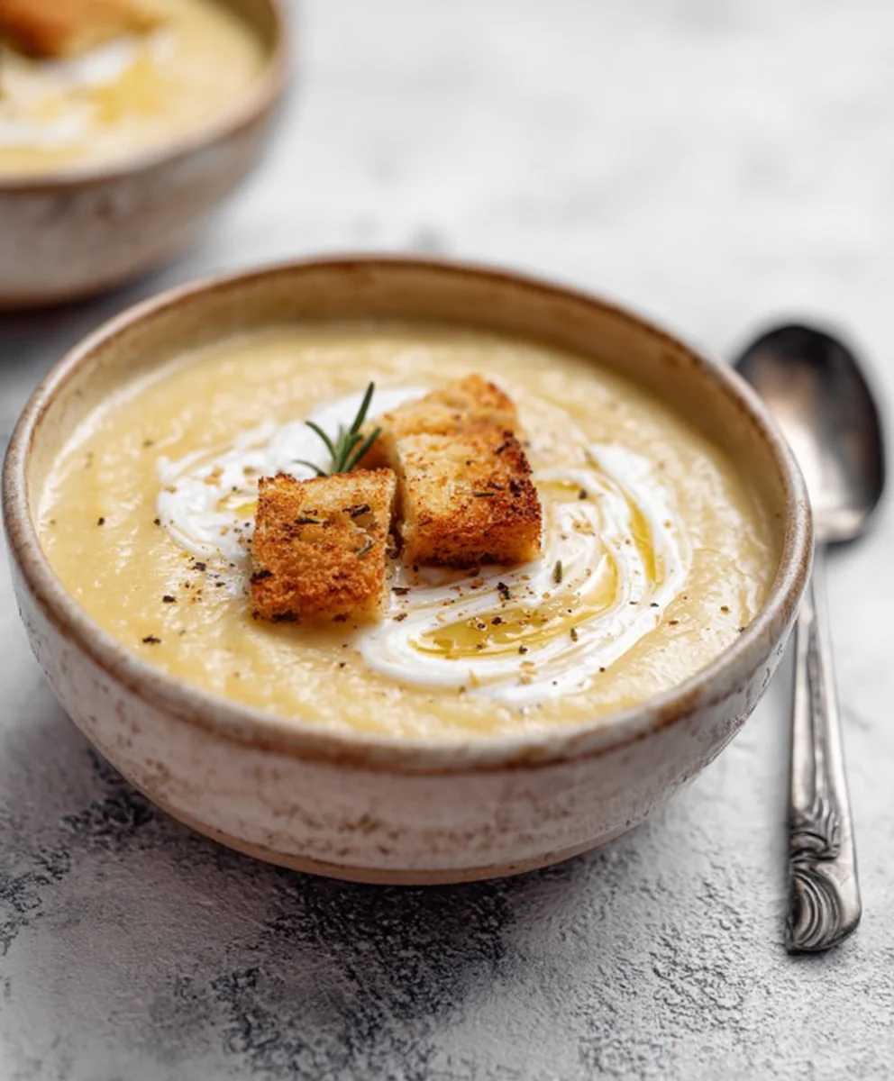 Creamy Vegan Roasted Garlic Potato Soup Recipe