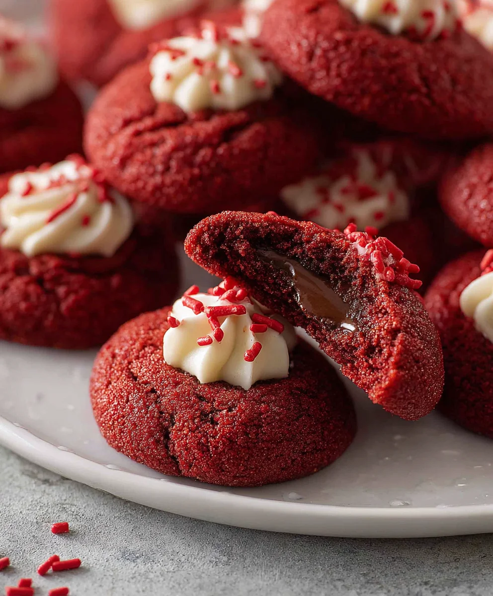 Hershey's Red Velvet Blossoms- Easy Holiday Cookies