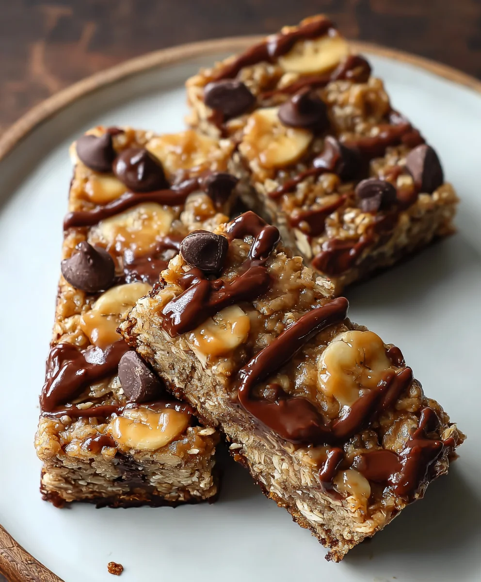 Easy Banana Oat Breakfast Bars-Healthy Snack