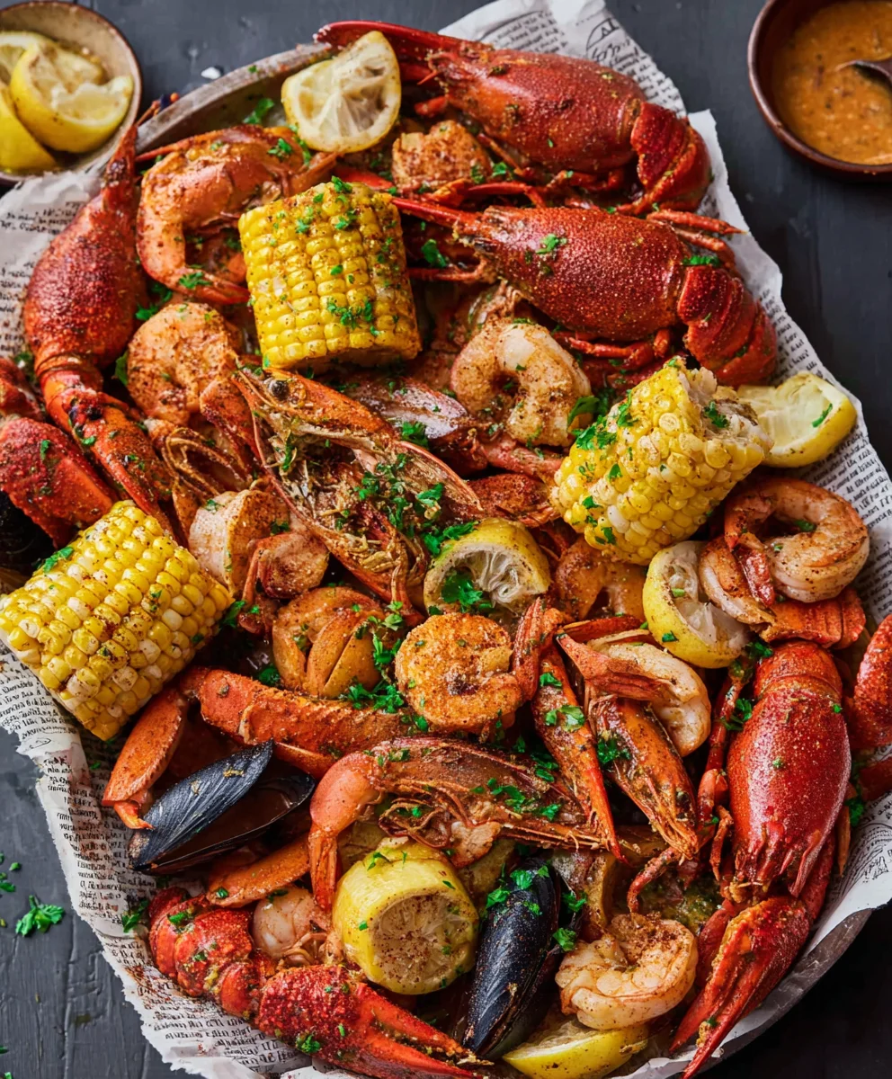 Spicy Cajun Seafood Boil - Homemade Garlic Butter Shrimp