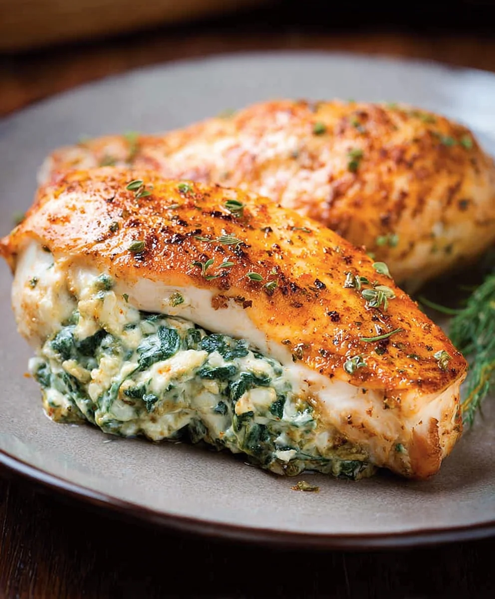 Easy Spinach Stuffed Chicken Breast Recipe