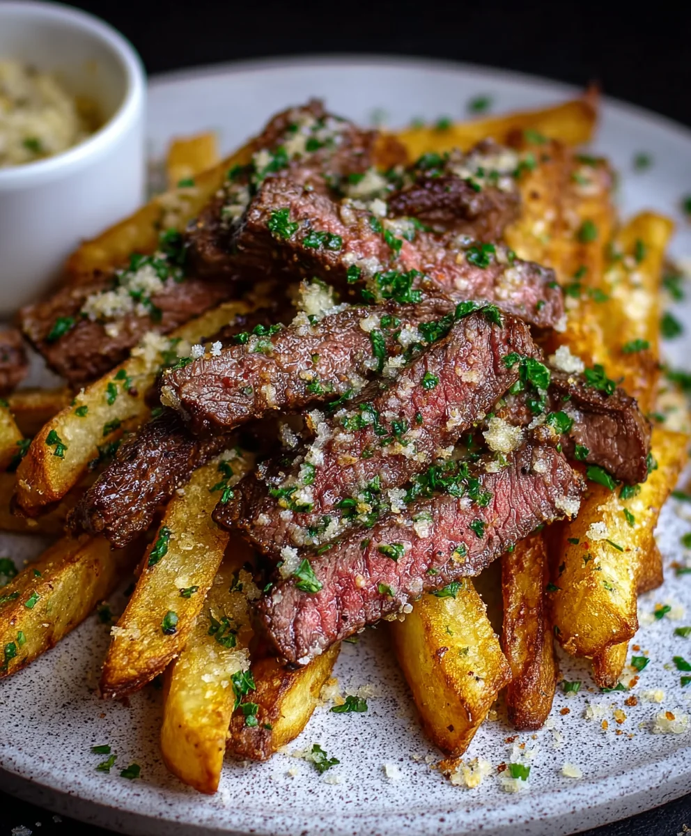 Garlic Parmesan Beef Fries-Flavorful & Easy Recipe