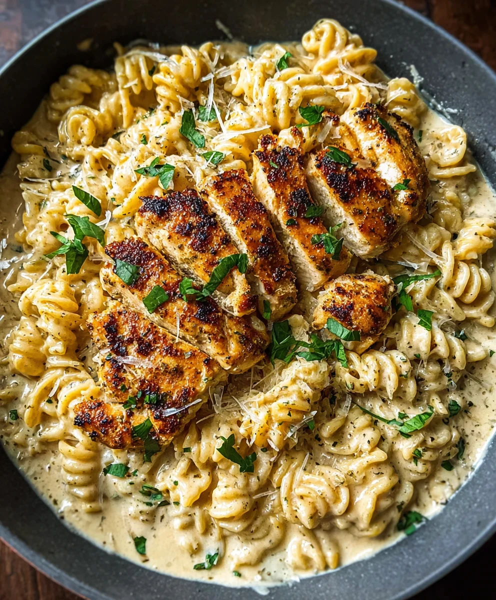 Creamy Garlic Parmesan Chicken Pasta Recipe
