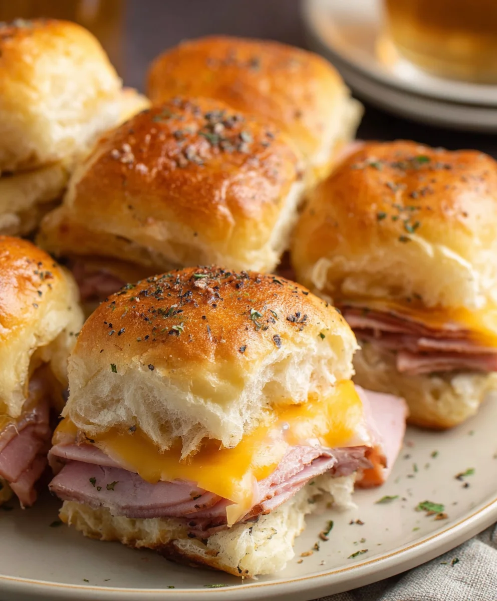 Beef Beef Ham Cheese Sliders- Easy Baked Appetizer