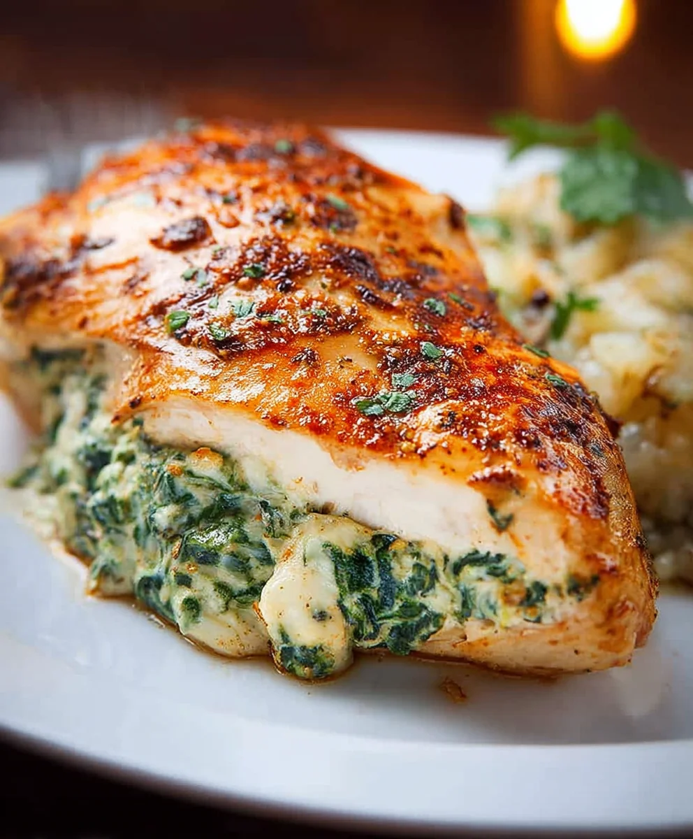 Easy Spinach Stuffed Chicken Breast Recipe