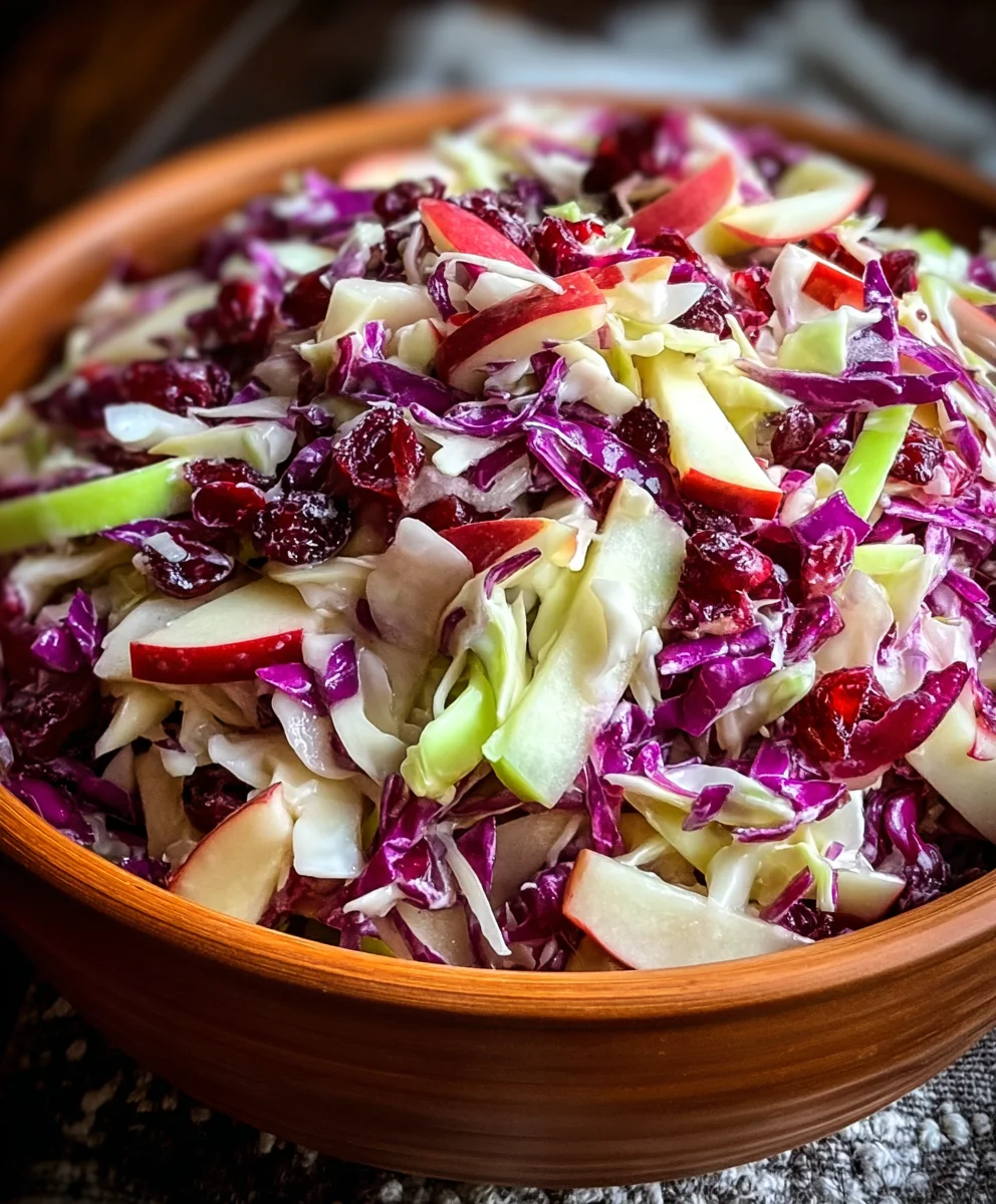 Tangy Cranberry Coleslaw Salad Recipe