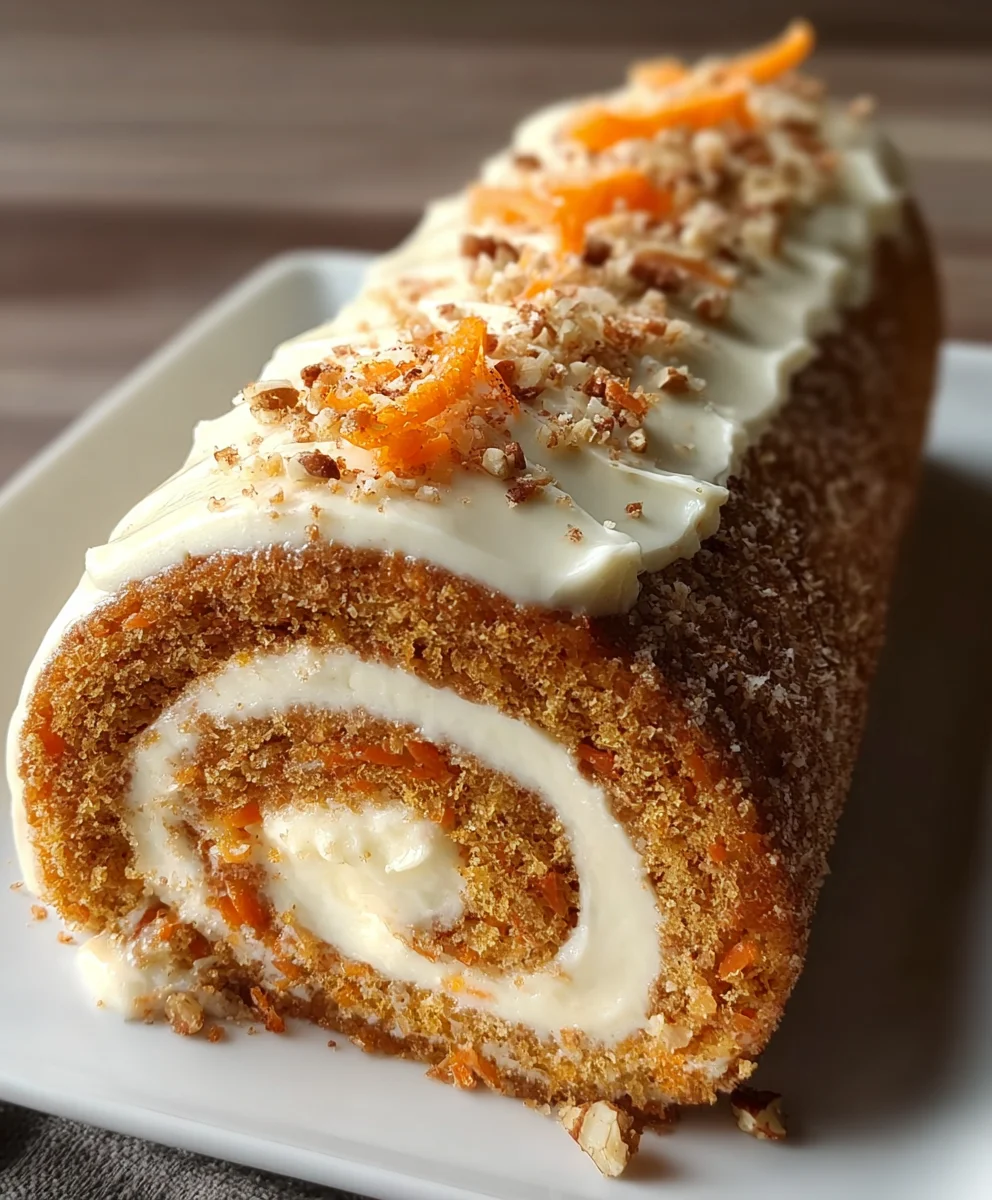 Delicious Carrot Cake Roll Recipe - Easy Dessert Delight