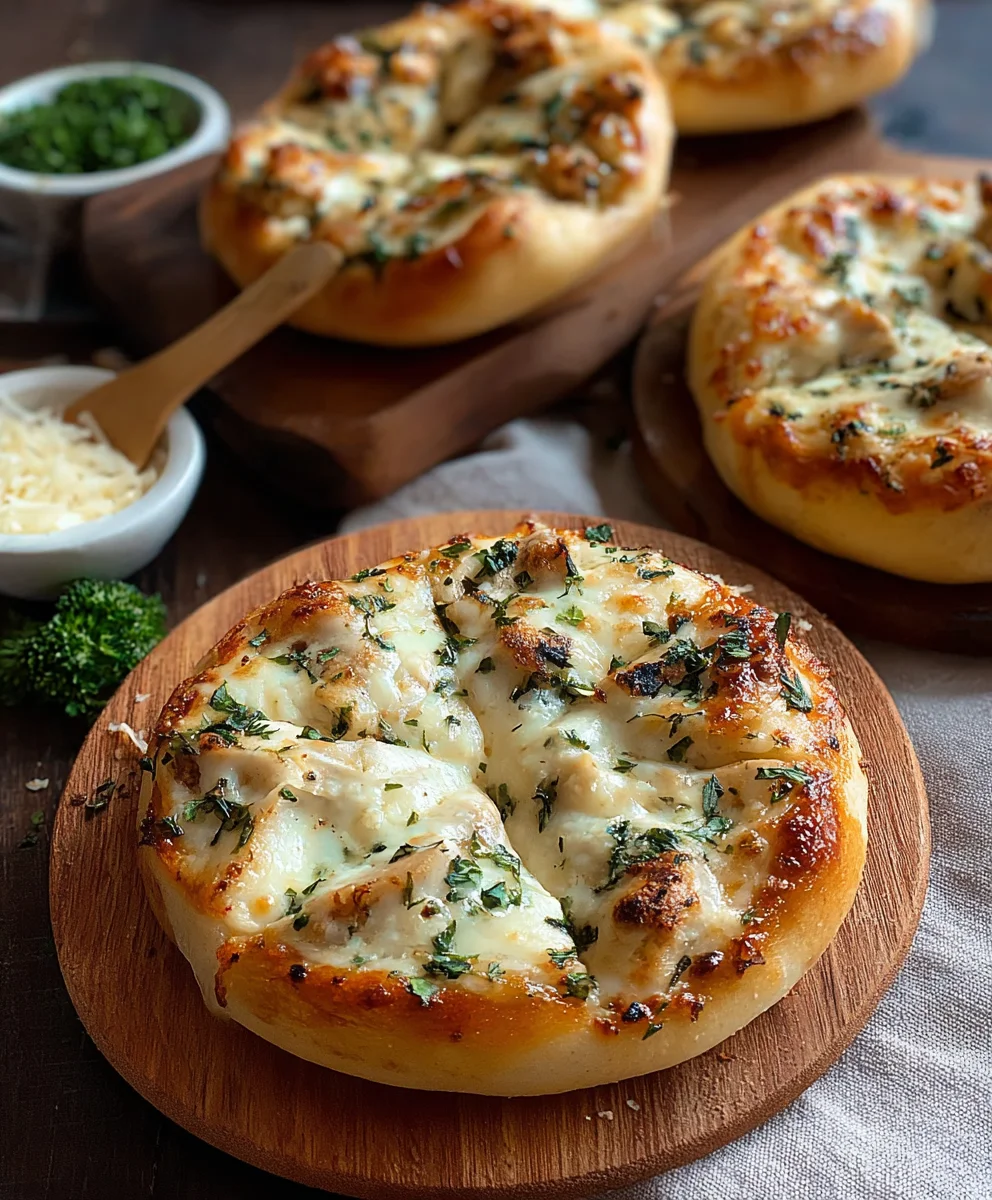 Mini Alfredo Pizzas- Delicious Stuffed Bites