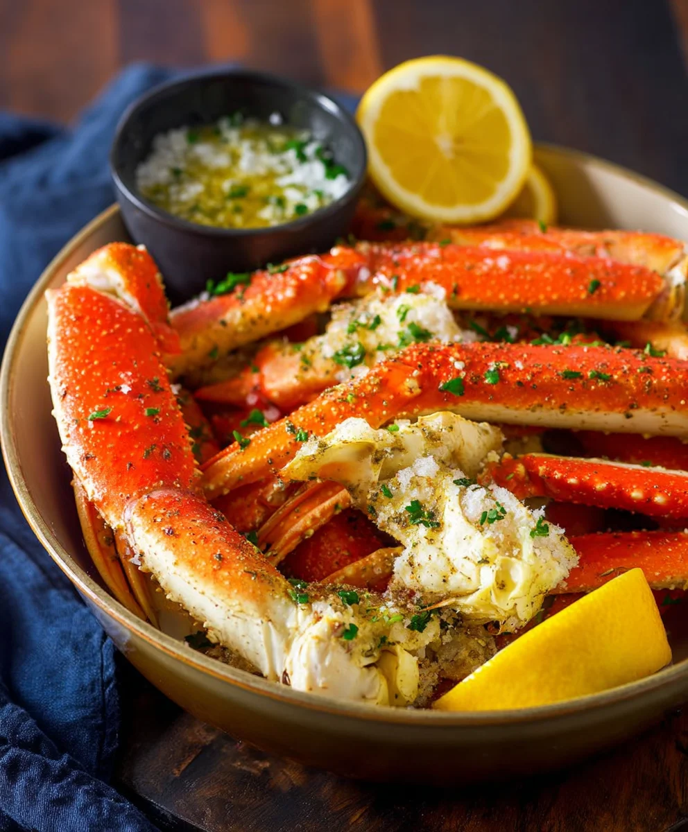 Garlic Butter Crab Legs- Easy Seafood Delight