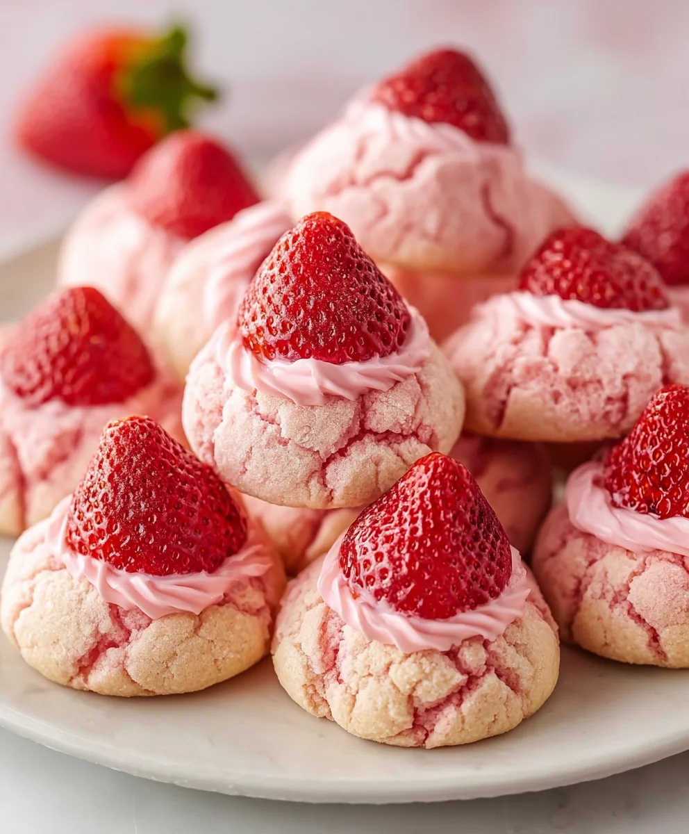 Strawberry Kiss Cookies-Easy & Delicious Recipe