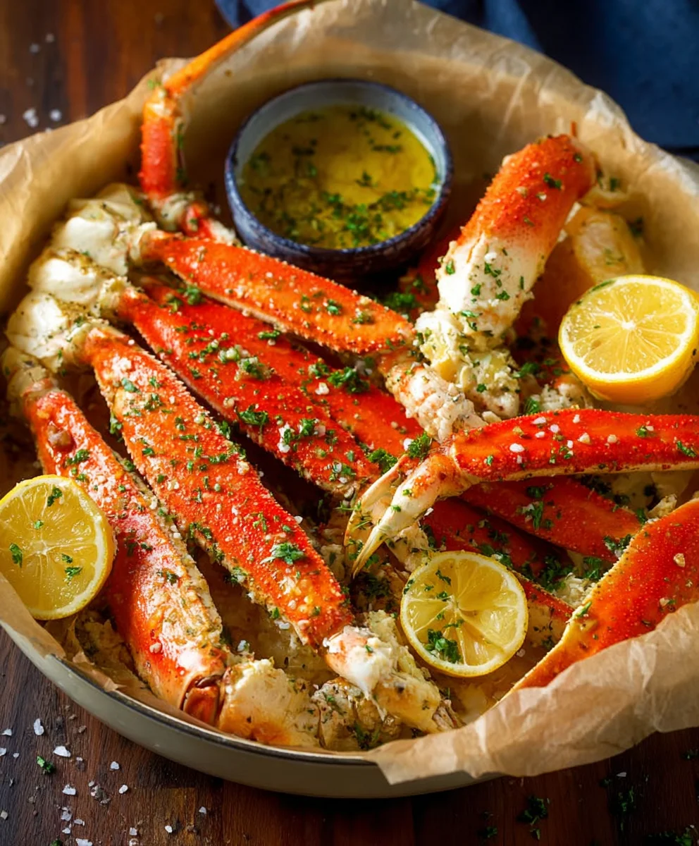 Garlic Butter Crab Legs- Easy Seafood Delight