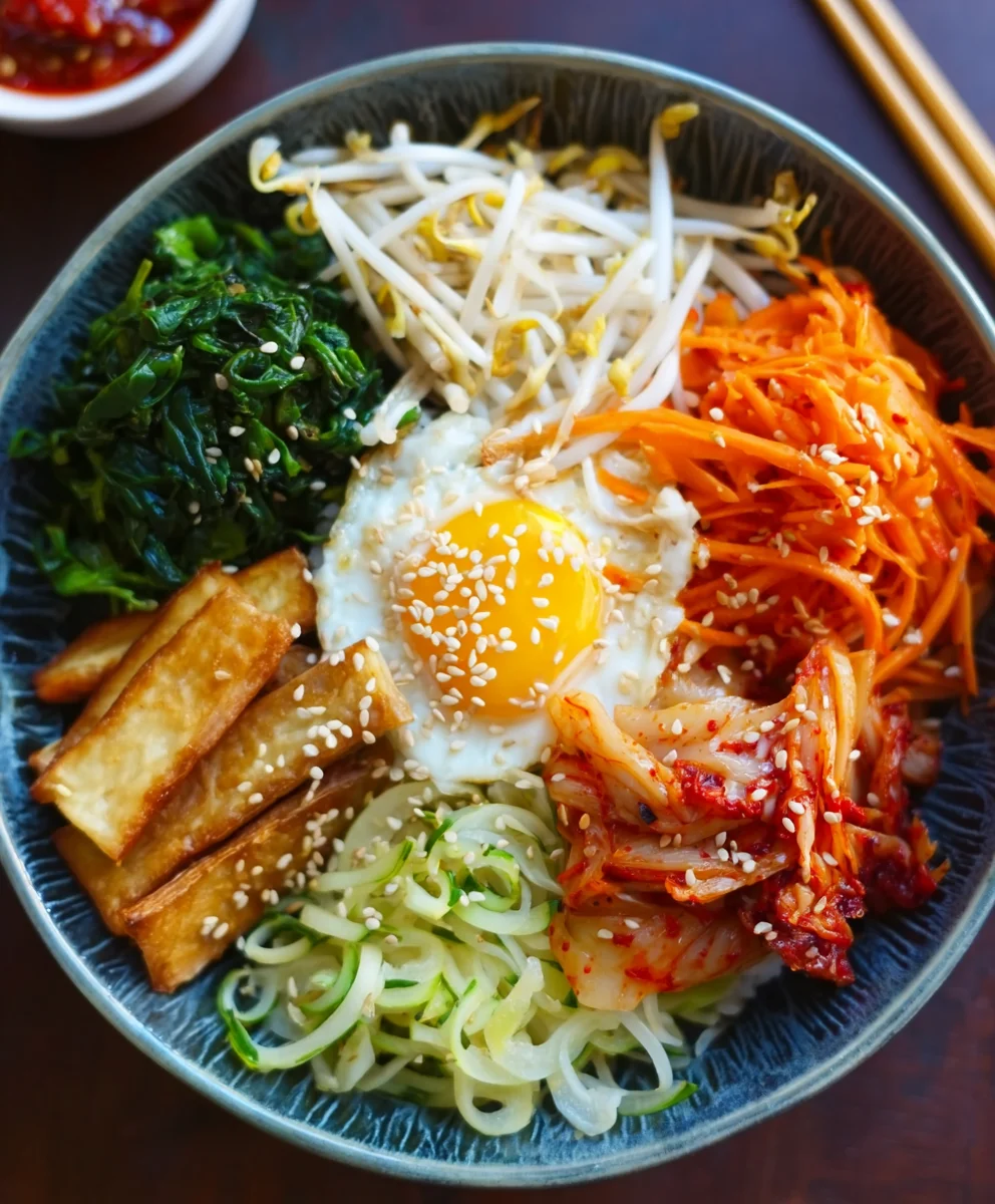 Easy Vegan Bibimbap Recipe- Healthy & Delicious Bowl