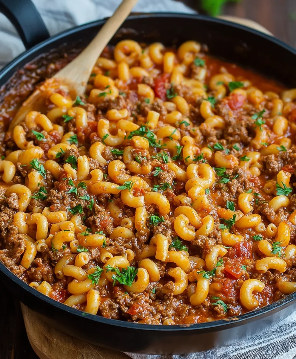 Cheesy Beef Goulash One-Pot Recipe