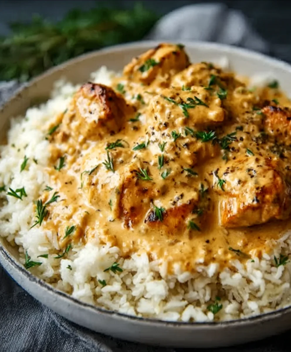 Best Smothered Chicken and Rice-Easy Comfort Food