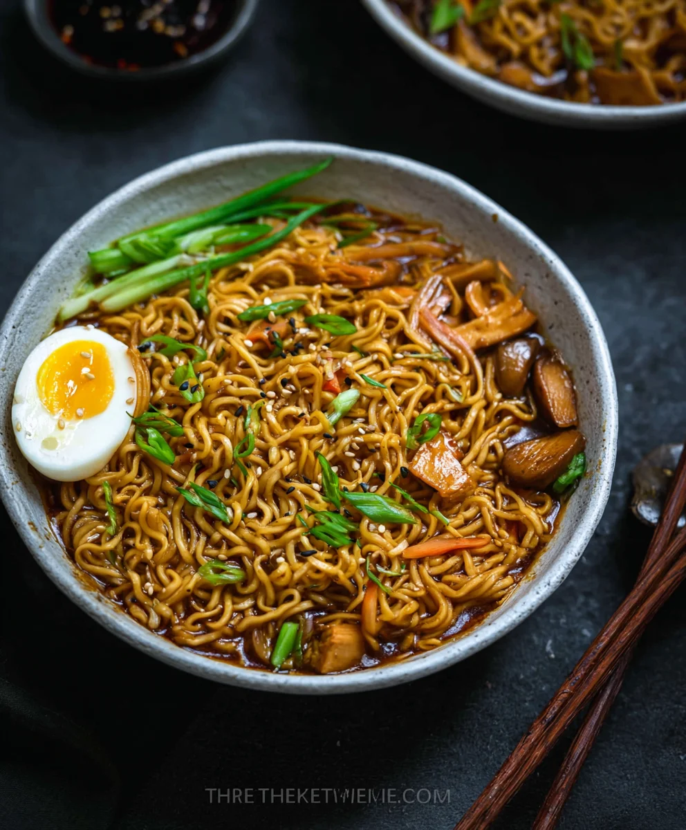 Easy Saucy Beef Ramen Noodles-Quick & Flavorful