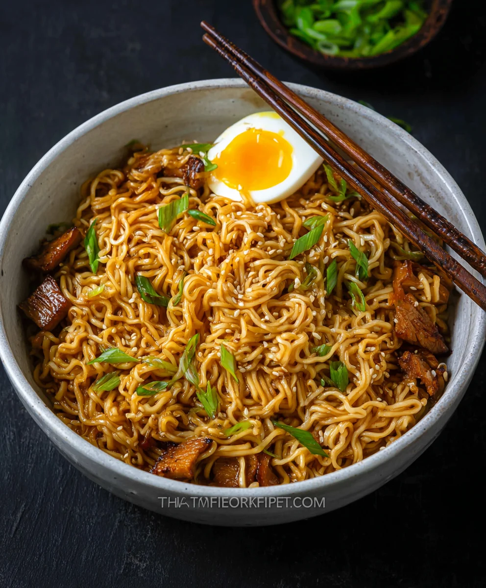Easy Saucy Beef Ramen Noodles-Quick & Flavorful