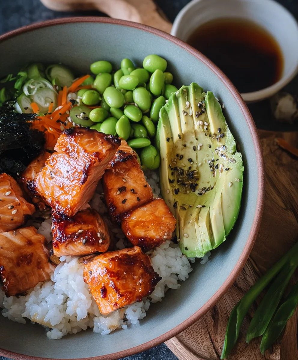 Gluten-Free Teriyaki Salmon Sushi Bowl Recipe