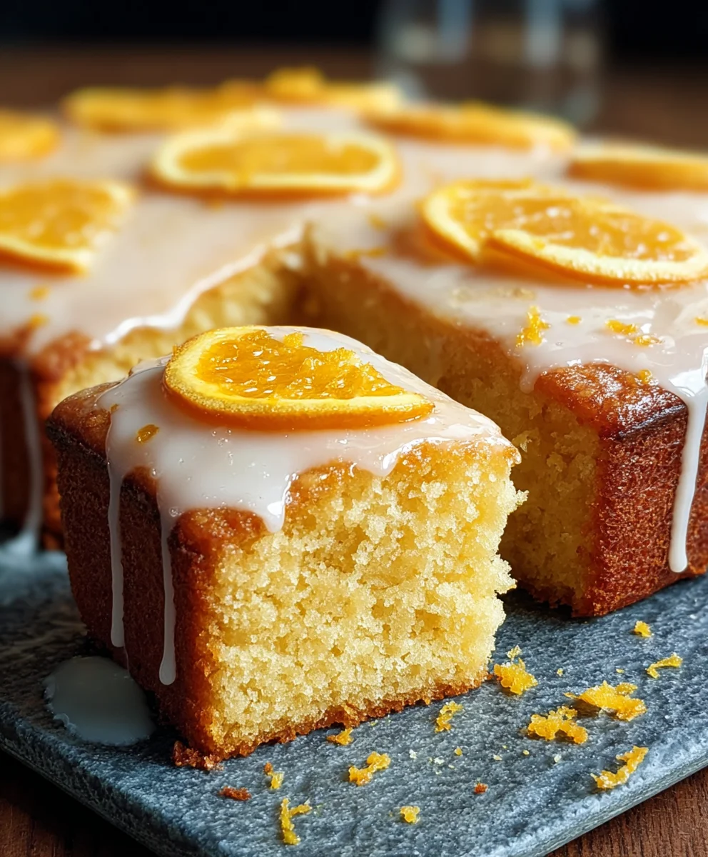 Orange Drizzle Traybake Cake - Easy & Delicious Recipe