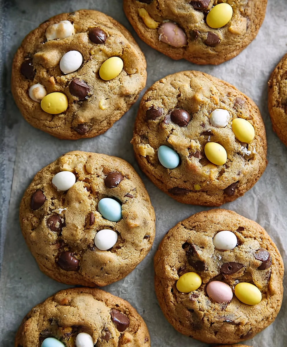 Thick Chocolate Chip Mini Egg Cookies Recipe
