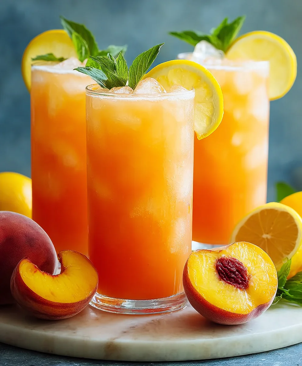 Refreshing Peach Lemonade Recipe-Summer Drink