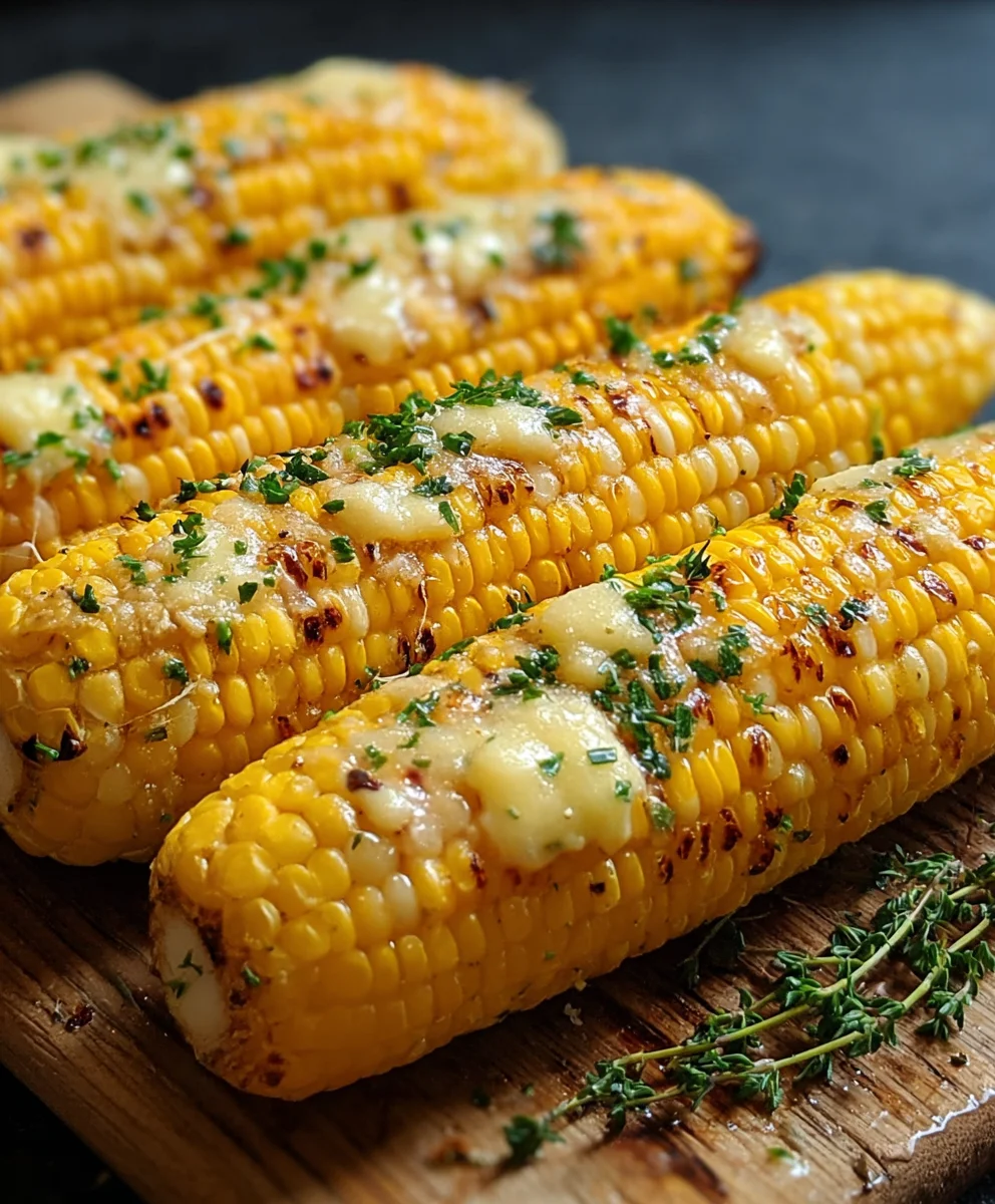 Cheesy Garlic Butter Corn on the Cob Recipe