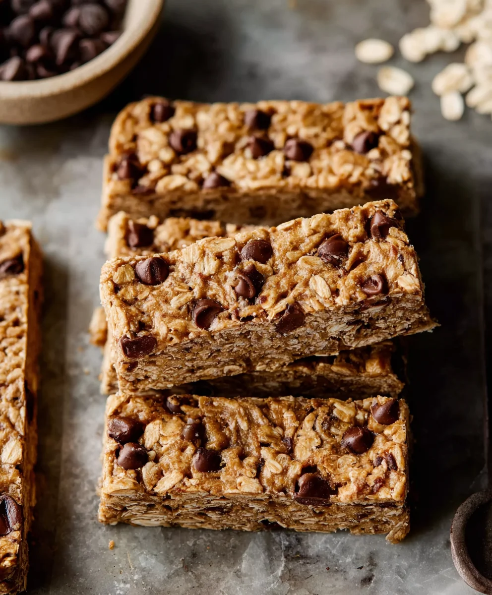 Soft Baked Peanut Butter Granola Bars-Easy Recipe