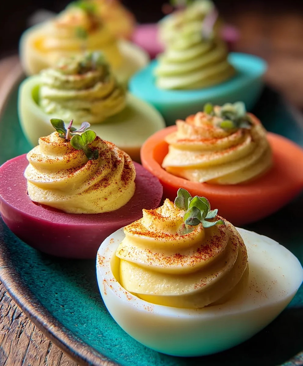 Vibrant Colored Deviled Eggs-Party Perfect