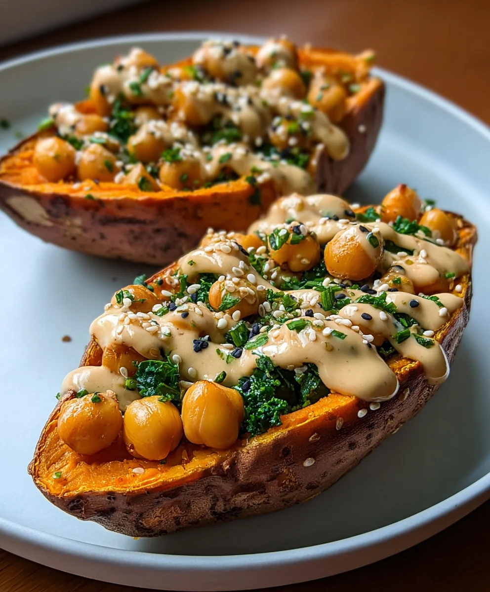 Sweet Potato Tahini Chickpea Butter Bowl