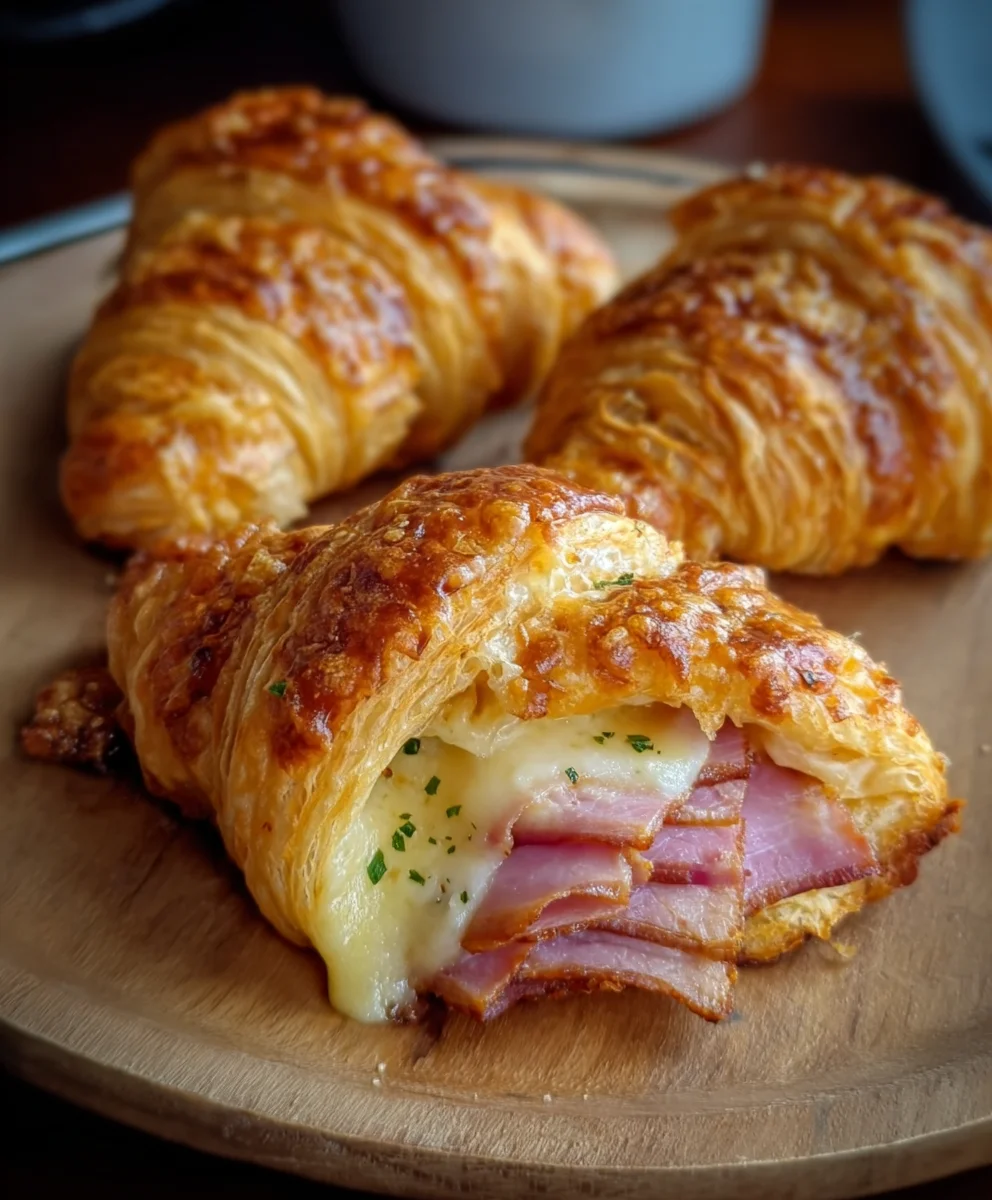 Beef Beef Ham Cheese Croissants-Easy Baked Recipe