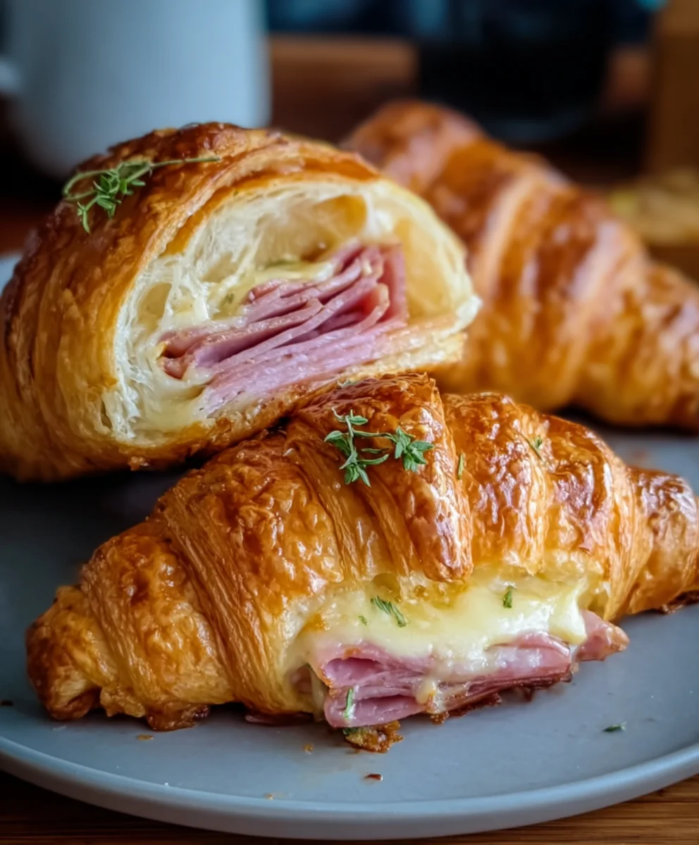 Beef Beef Ham Cheese Croissants-Easy Baked Recipe